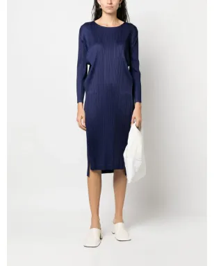 Pleats Please Issey Miyake プリーツプリーズ イッセイミヤケ プリーツ入り長袖ミディドレス - サムネイル2