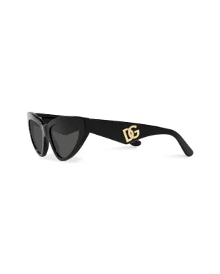 Dolce & Gabbana Eyewear ロゴ入りキャットアイサングラス ブラック - サムネイル2