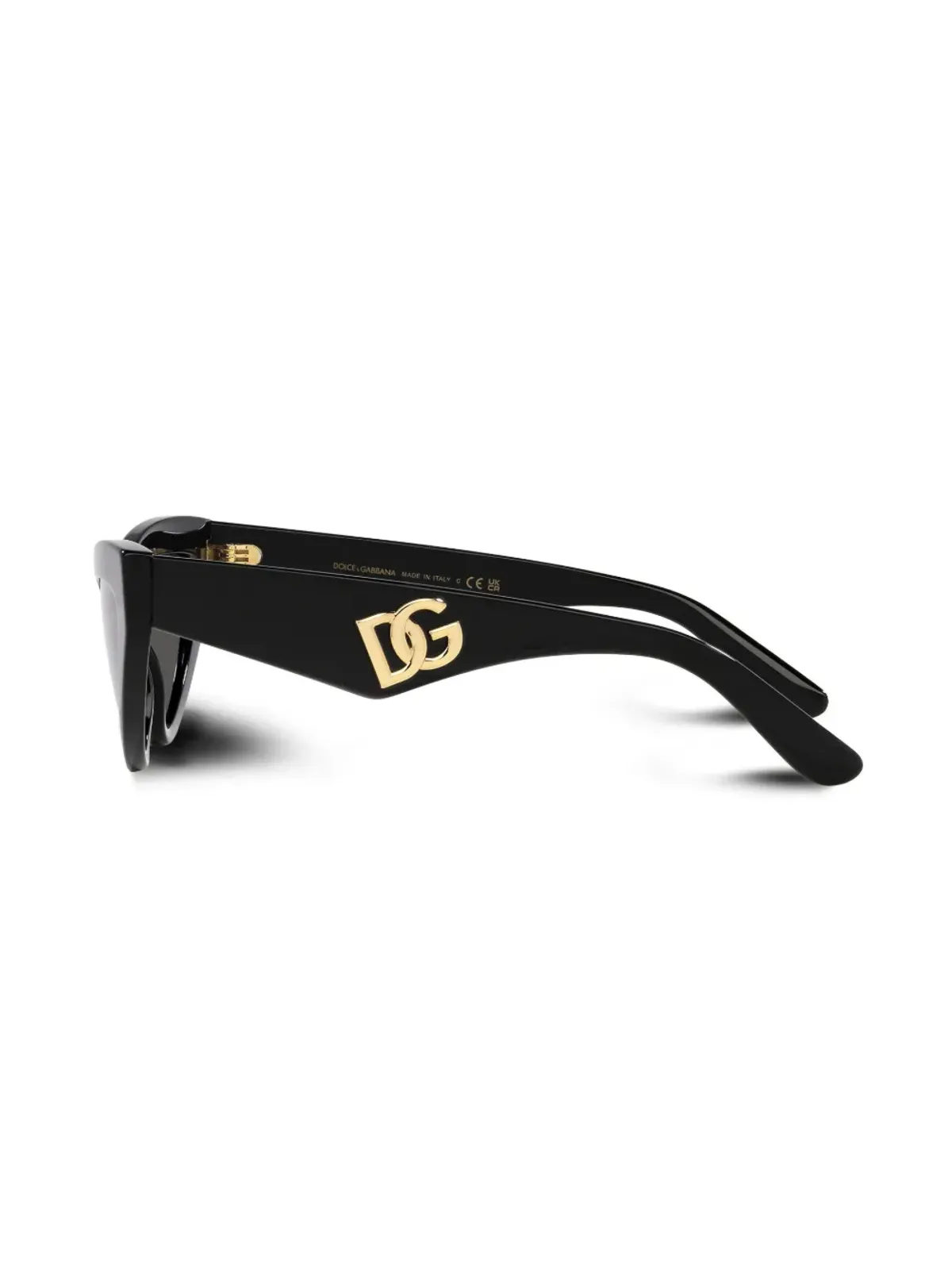 Dolce & Gabbana Eyewear ロゴ入りキャットアイサングラス ブラック - 画像3