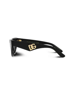 Dolce & Gabbana Eyewear ロゴ入りキャットアイサングラス ブラック - サムネイル3