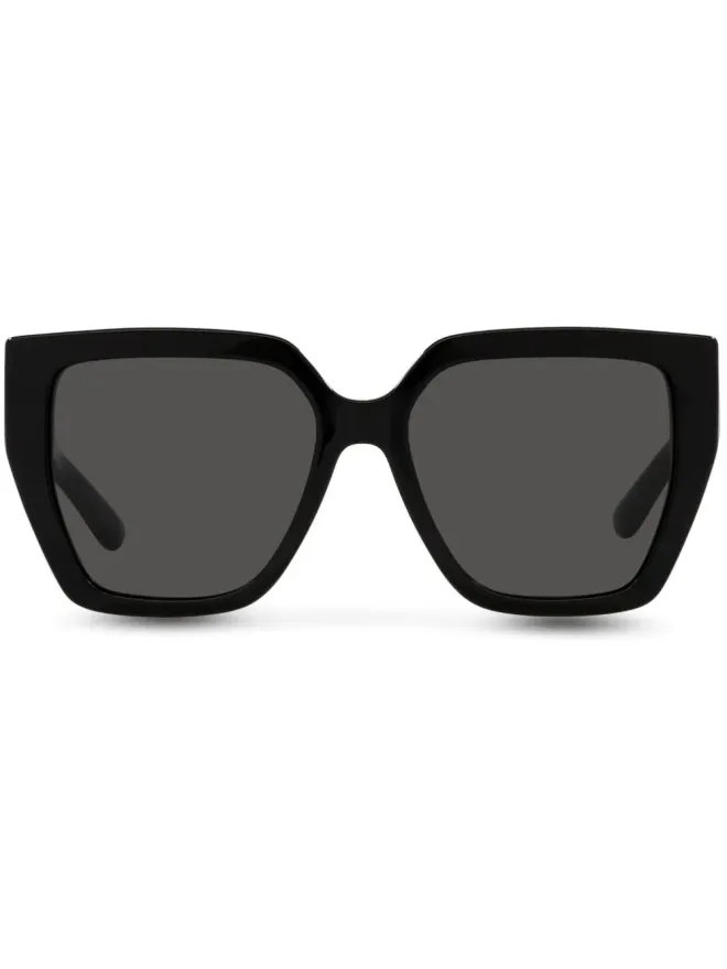 Dolce & Gabbana Eyewear Dolce & Gabbana Eyewear スクエアフレーム ロゴアーム サングラスの商品画像