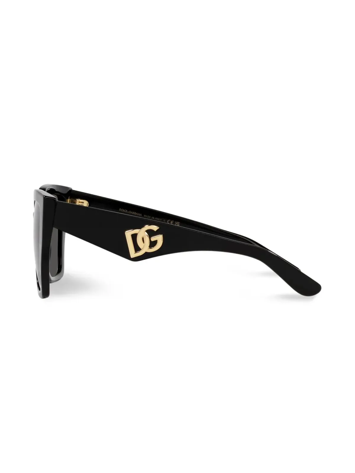 Dolce & Gabbana Eyewear スクエアフレーム ロゴアーム サングラス - 画像3