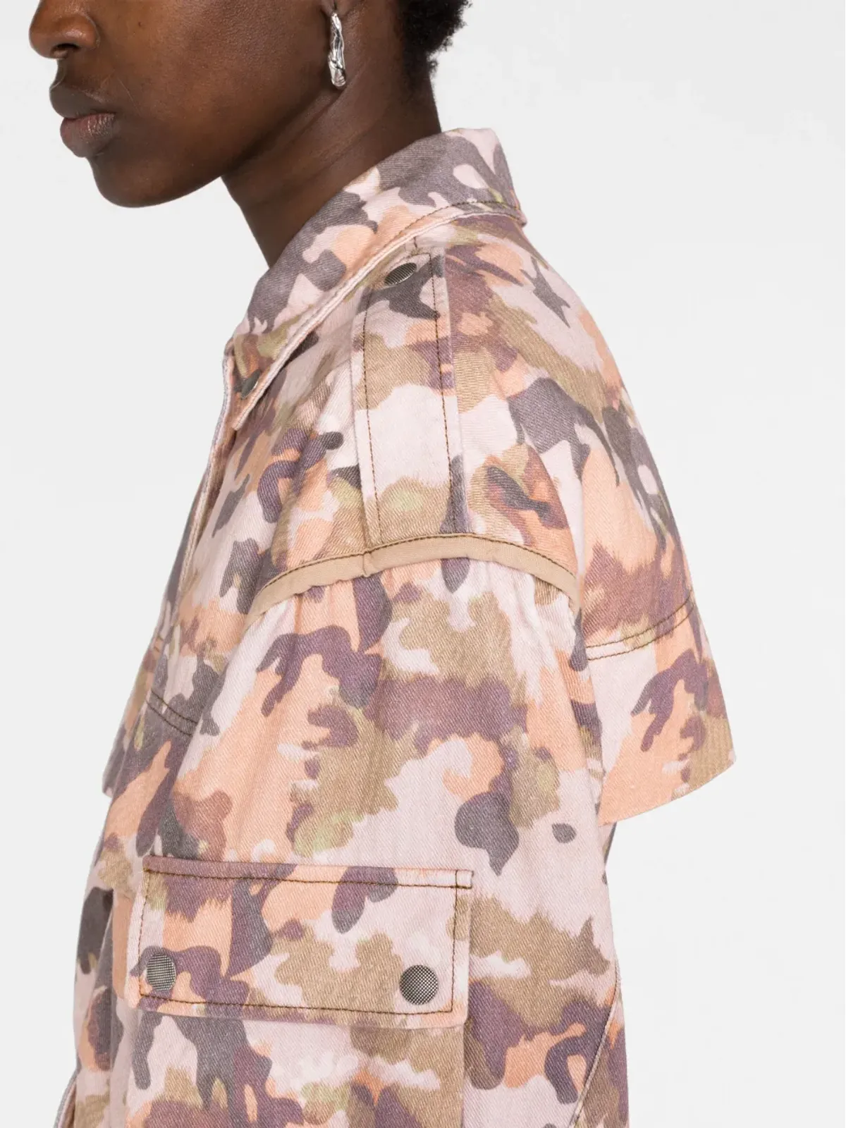 ISABEL MARANT エリゼ カモフラージュプリント コットン ジャケット - 画像3