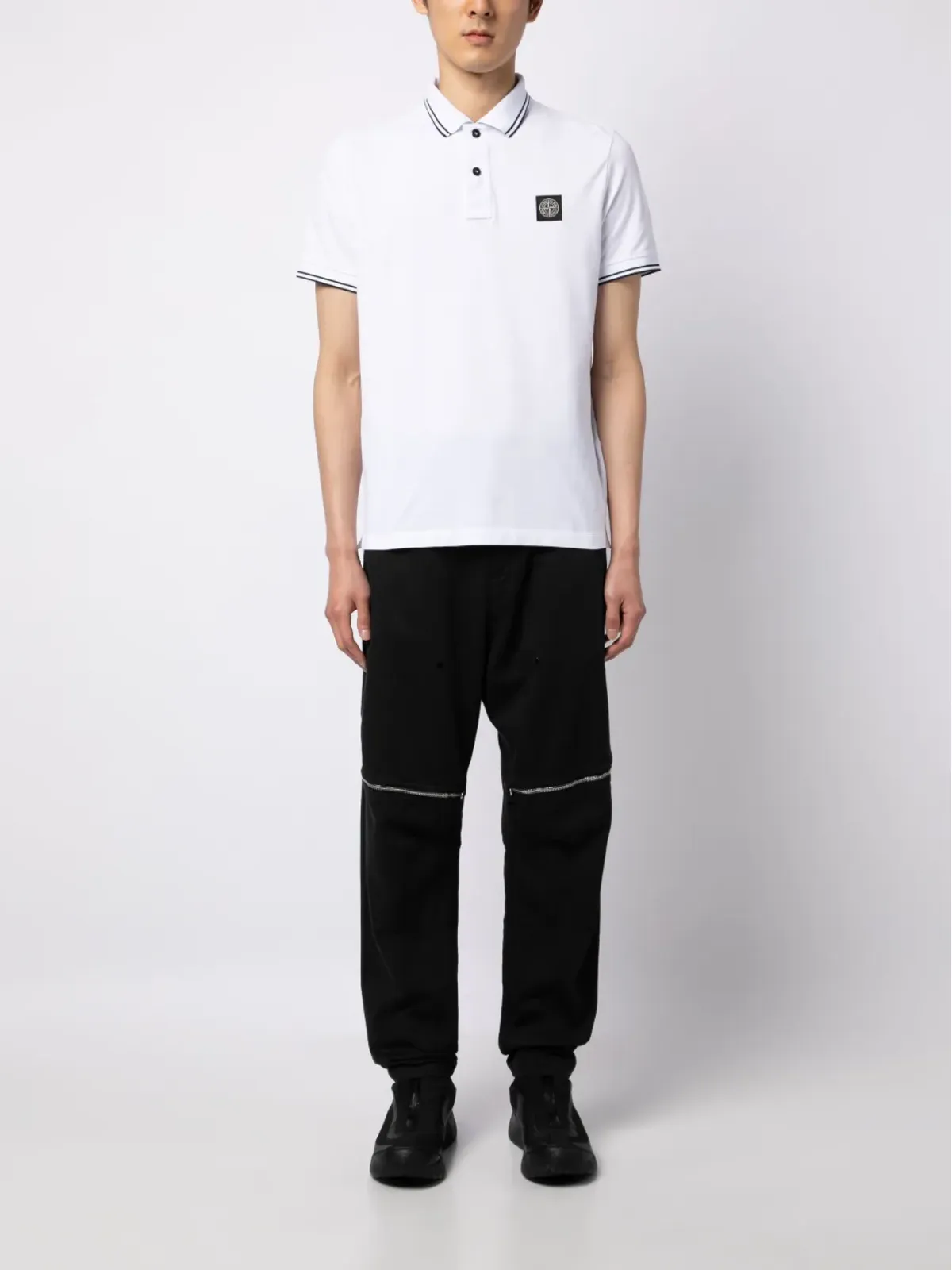 Stone Island ストライプトリム ピケポロシャツ - 画像2