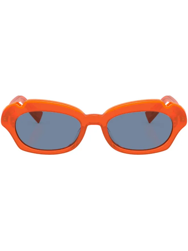 Alain Mikli Alain Mikli tinted round-frame sunglasses - Orangeの商品画像