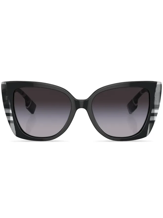 Burberry Eyewear Burberry Eyewear チェック柄サングラス ブラックの商品画像