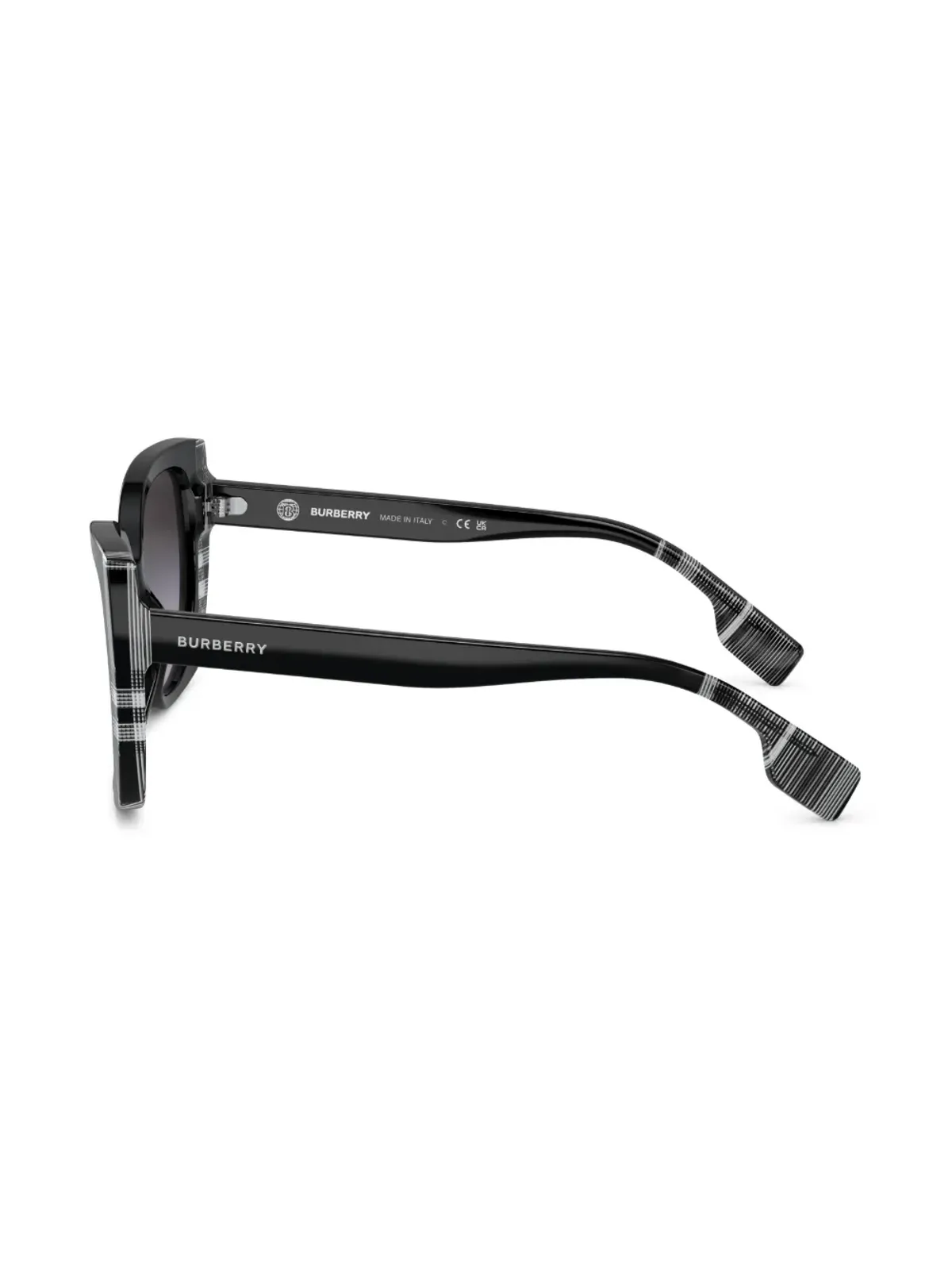 Burberry Eyewear チェック柄サングラス ブラック - 画像2