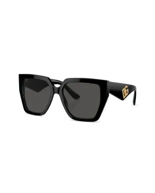 Dolce & Gabbana Eyewear 色付きスクエアフレームサングラス - ブラック - サムネイル2