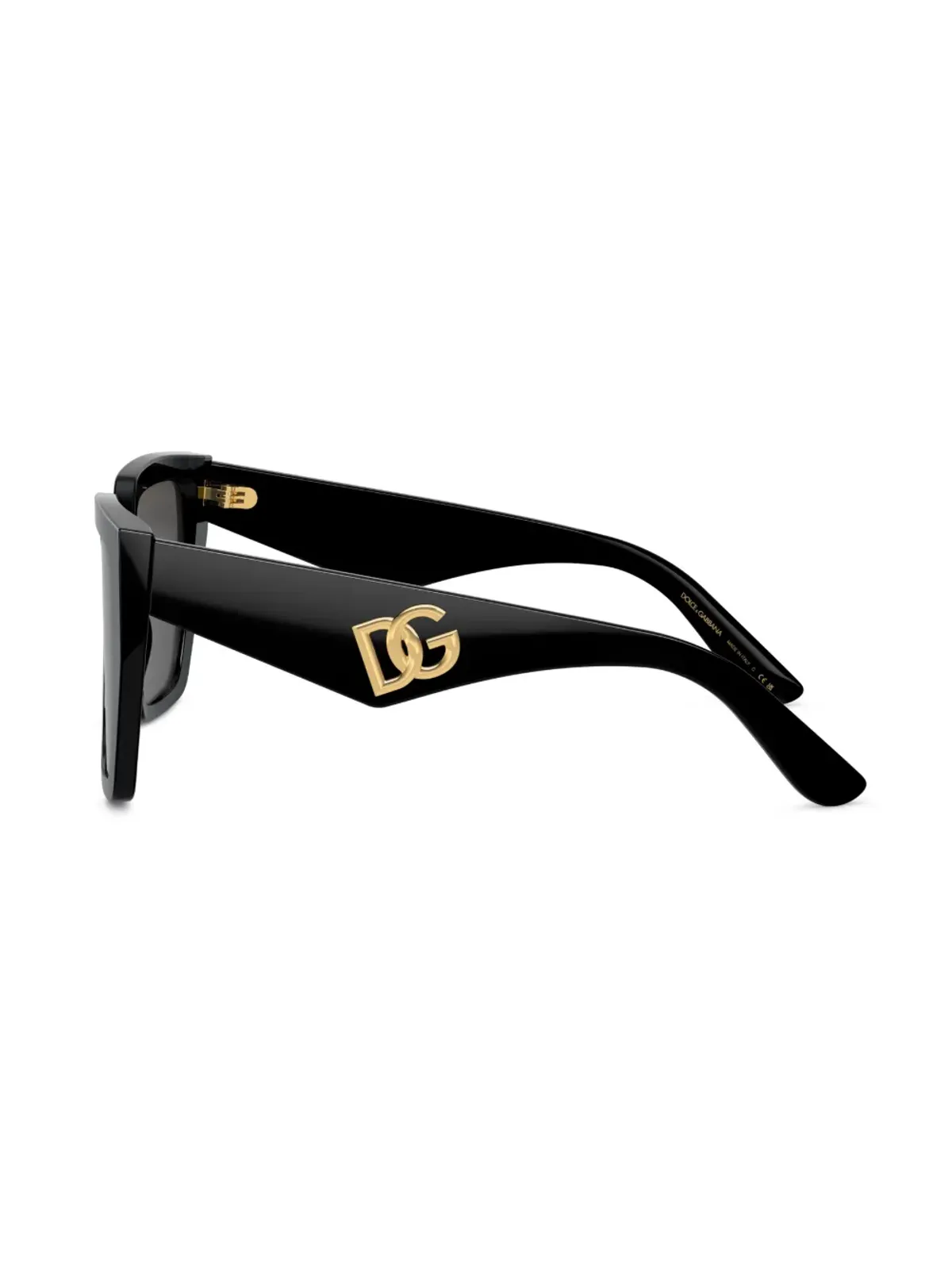 Dolce & Gabbana Eyewear 色付きスクエアフレームサングラス - ブラック - 画像3