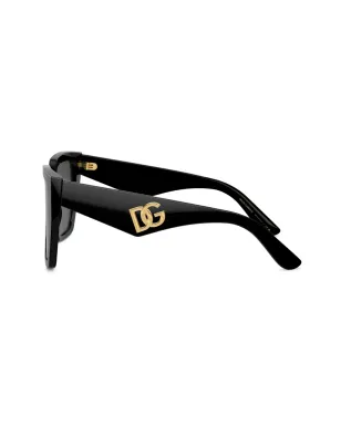 Dolce & Gabbana Eyewear 色付きスクエアフレームサングラス - ブラック - サムネイル3