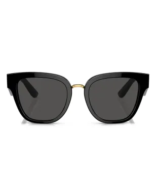 Dolce & Gabbana Eyewear ティント入りスクエアフレームサングラス - ブラック - サムネイル1