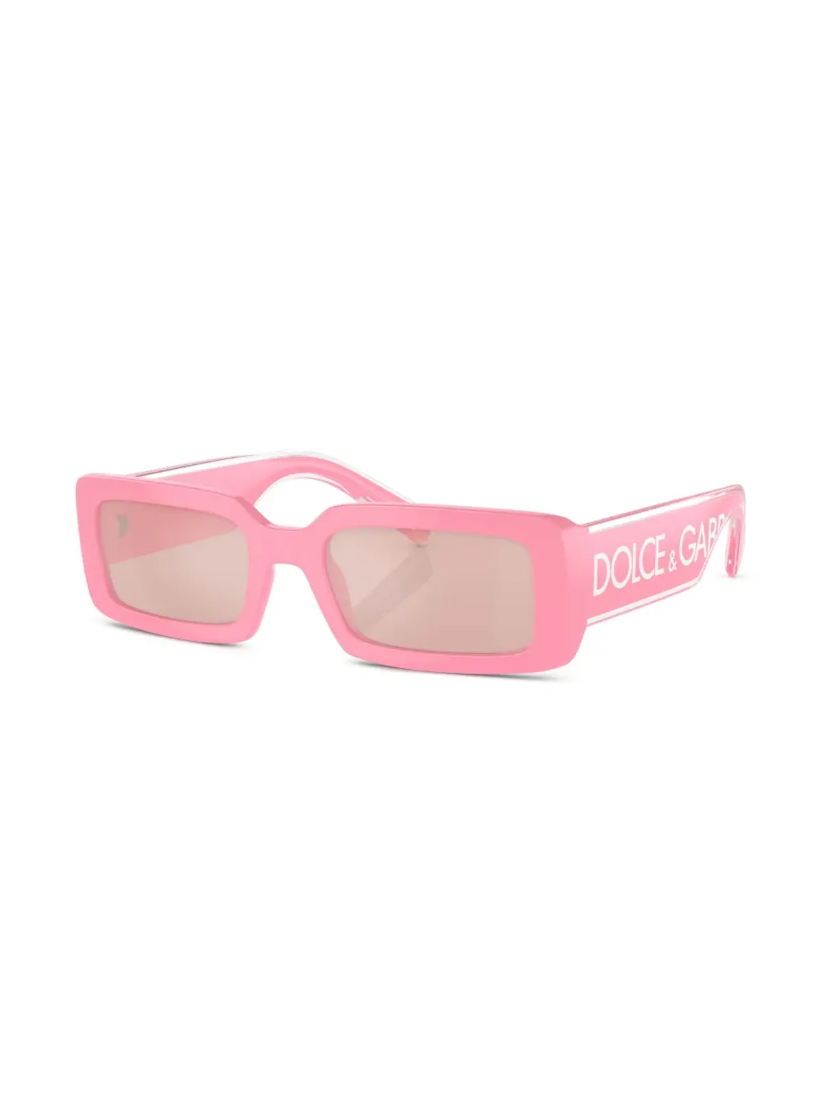 Dolce & Gabbana Eyewear ロゴプリント レクタングルフレーム サングラス - 画像2