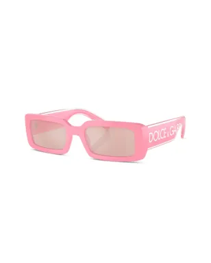 Dolce & Gabbana Eyewear ロゴプリント レクタングルフレーム サングラス - サムネイル2