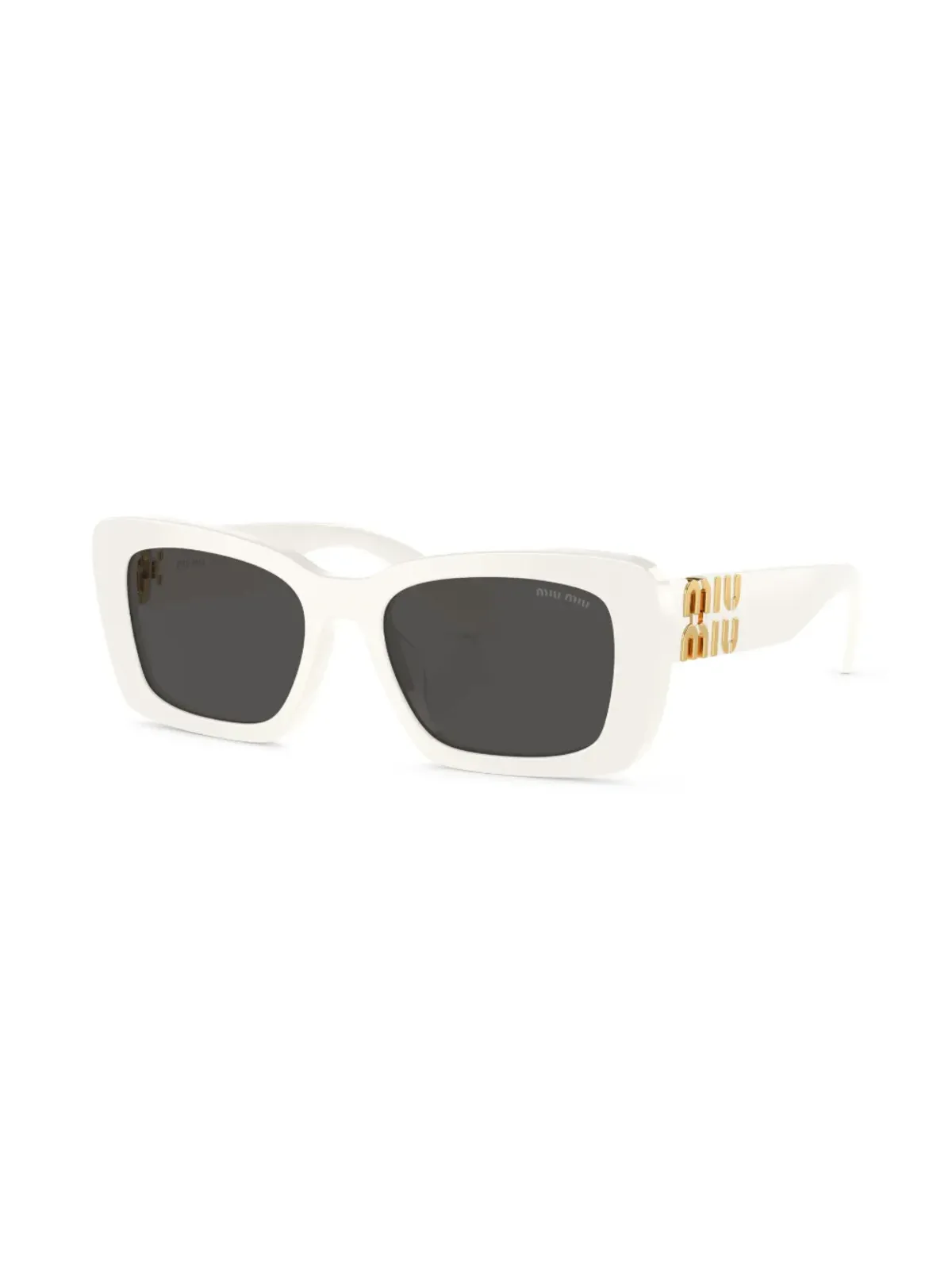 Miu Miu Eyewear ロゴプレート付きスクエアフレームサングラス - 画像2