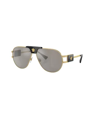 Versace Eyewear 特別プロジェクト アビエーターフレーム サングラス - ゴールド - サムネイル2