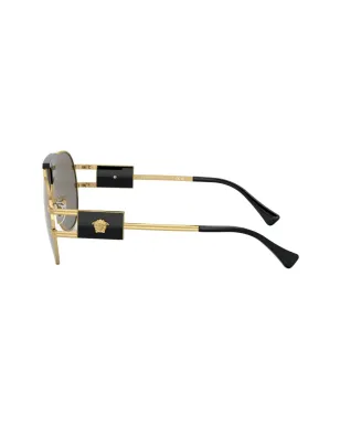 Versace Eyewear 特別プロジェクト アビエーターフレーム サングラス - ゴールド - サムネイル3
