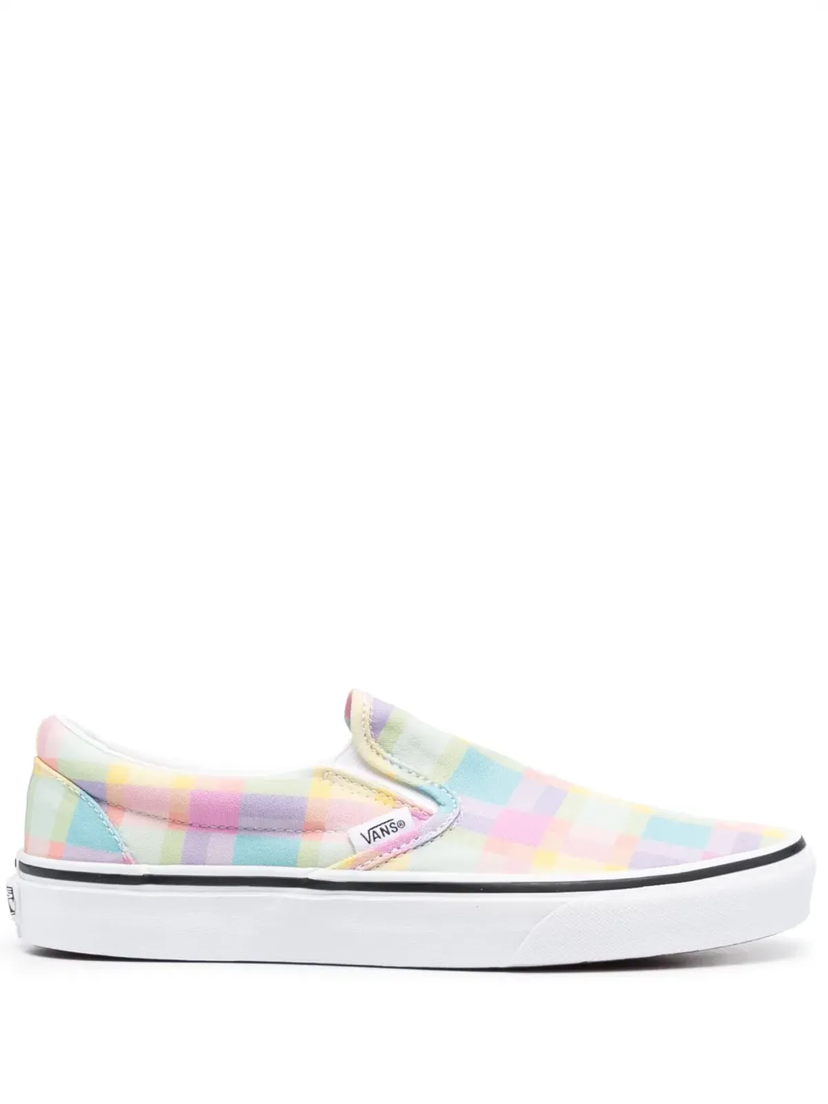 Vans スリップオン チェッカーボード柄 スニーカー - イエロー - 画像1