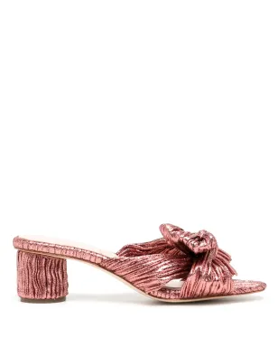 Loeffler Randall メタリックプリーツサンダル - ピンク - サムネイル1