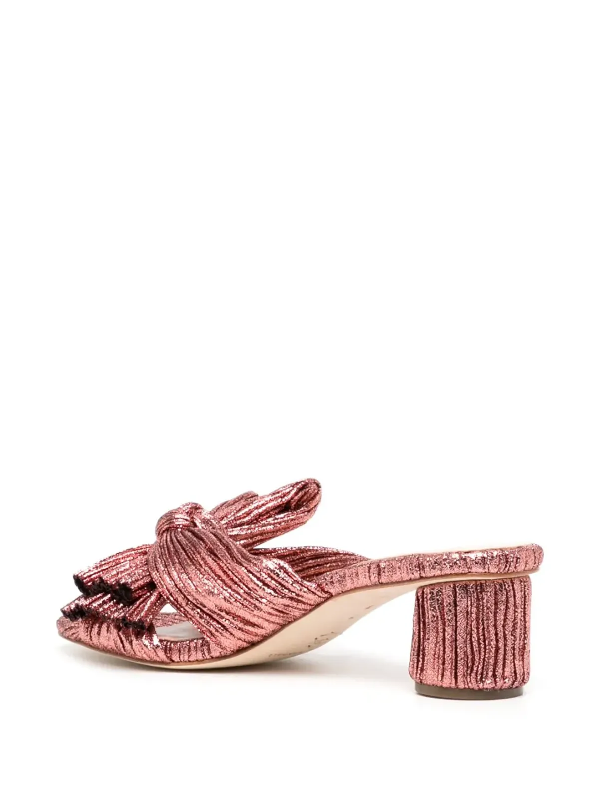 Loeffler Randall メタリックプリーツサンダル - ピンク - 画像3