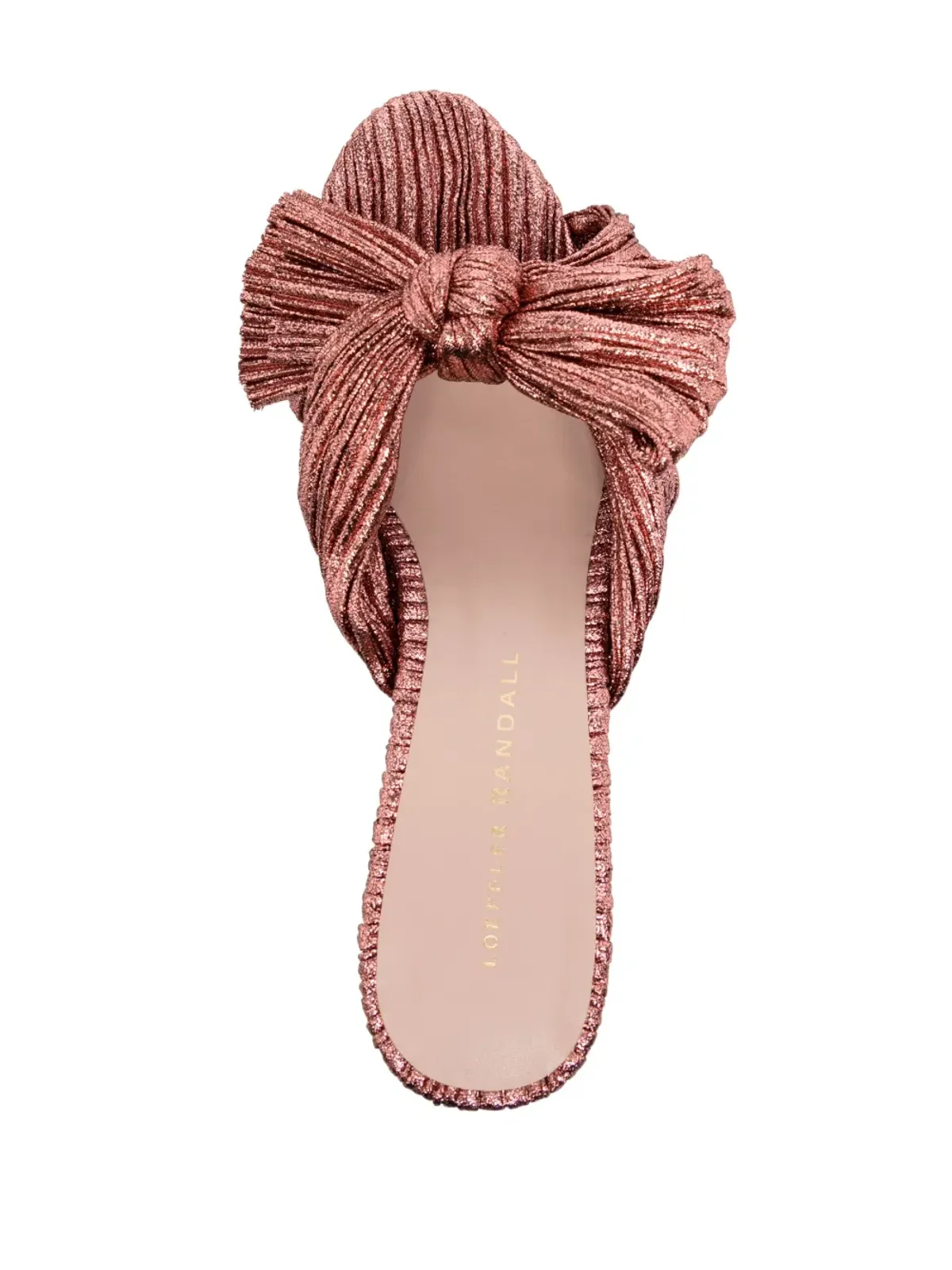 Loeffler Randall メタリックプリーツサンダル - ピンク - 画像4