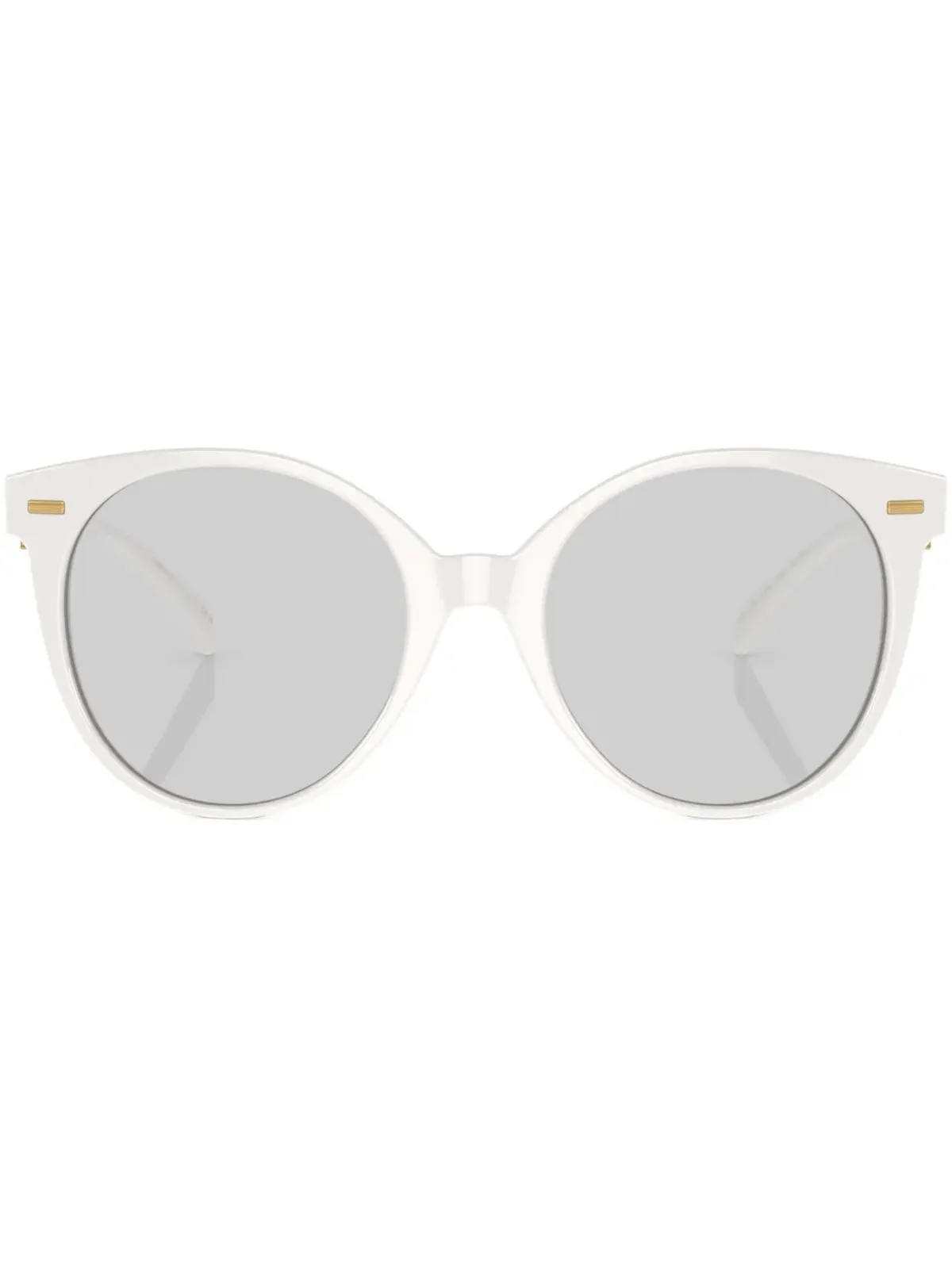 Versace Eyewear 丸型フレームサングラス - ホワイト - 画像1