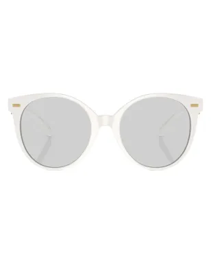 Versace Eyewear 丸型フレームサングラス - ホワイト - サムネイル1