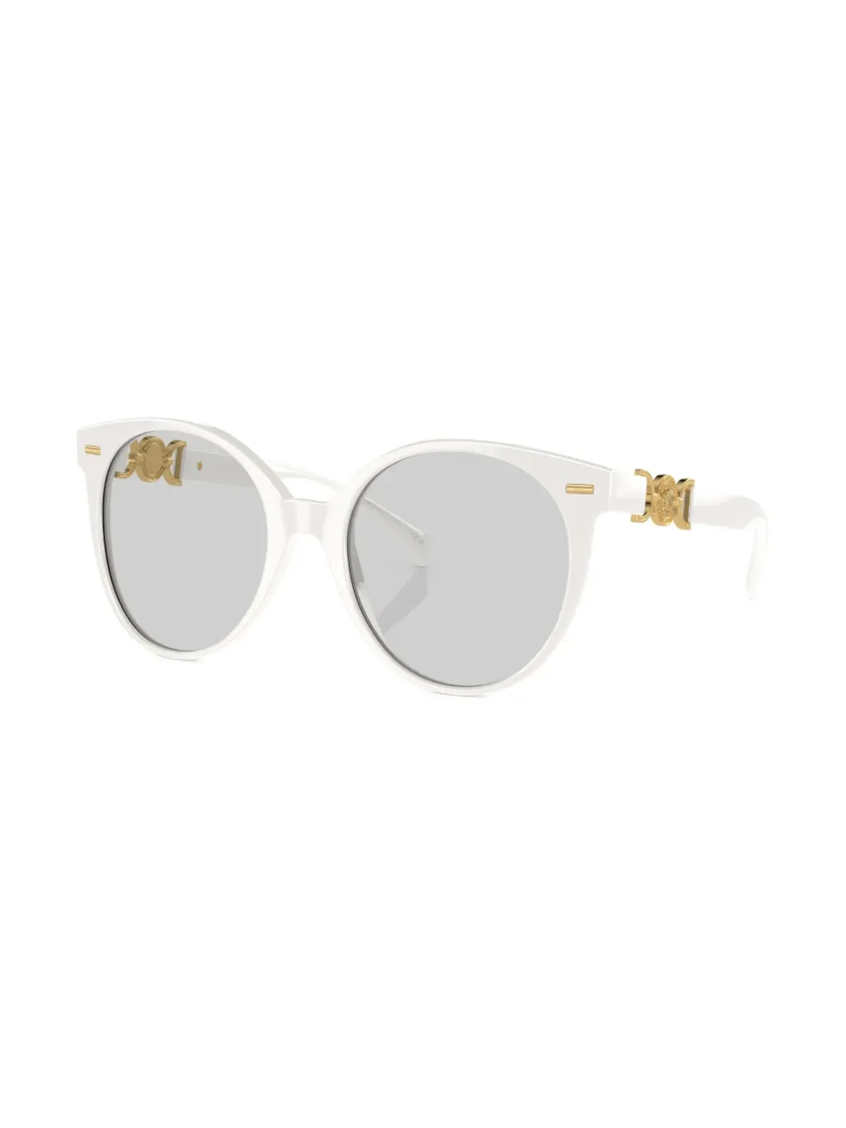 Versace Eyewear 丸型フレームサングラス - ホワイト - 画像2