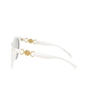 Versace Eyewear 丸型フレームサングラス - ホワイト - サムネイル3