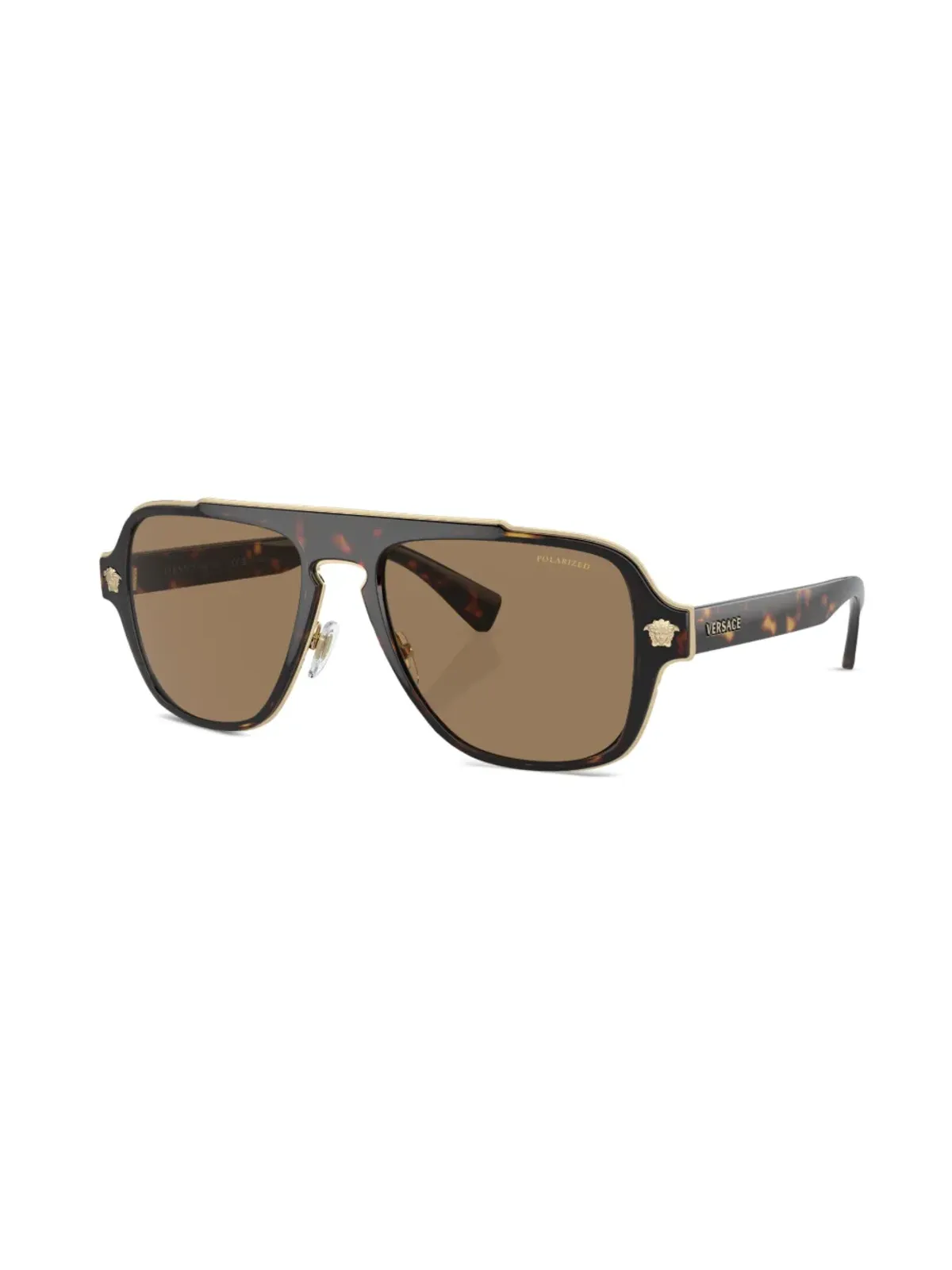 Versace Eyewear べっ甲柄風パイロットフレーム サングラス - グリーン - 画像2
