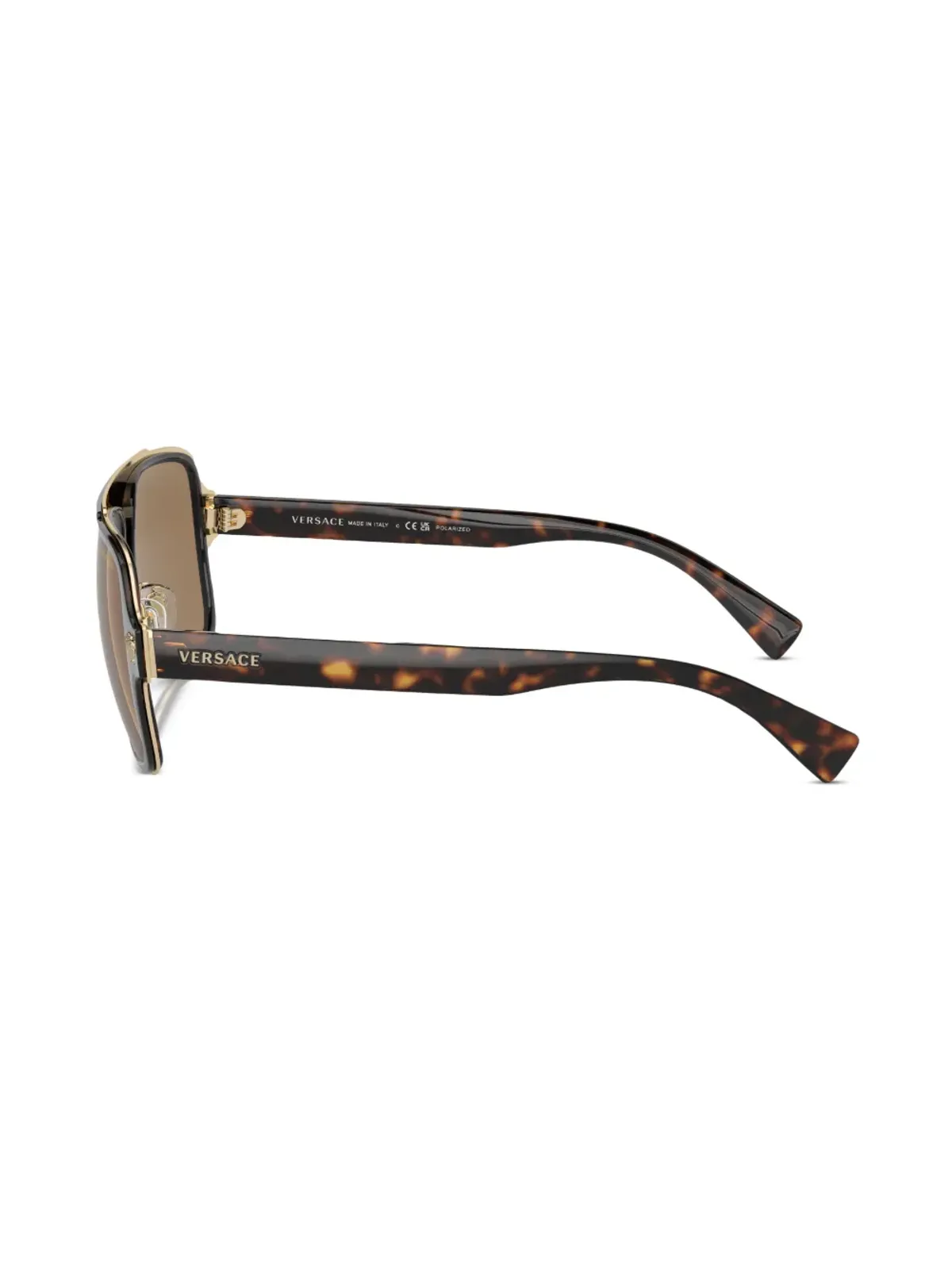 Versace Eyewear べっ甲柄風パイロットフレーム サングラス - グリーン - 画像3