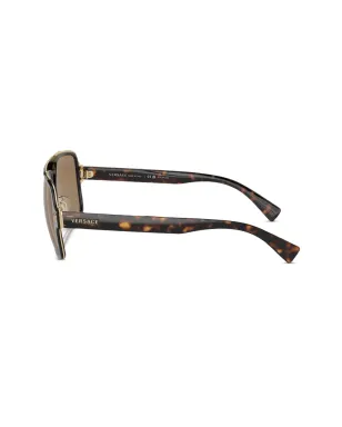 Versace Eyewear べっ甲柄風パイロットフレーム サングラス - グリーン - サムネイル3