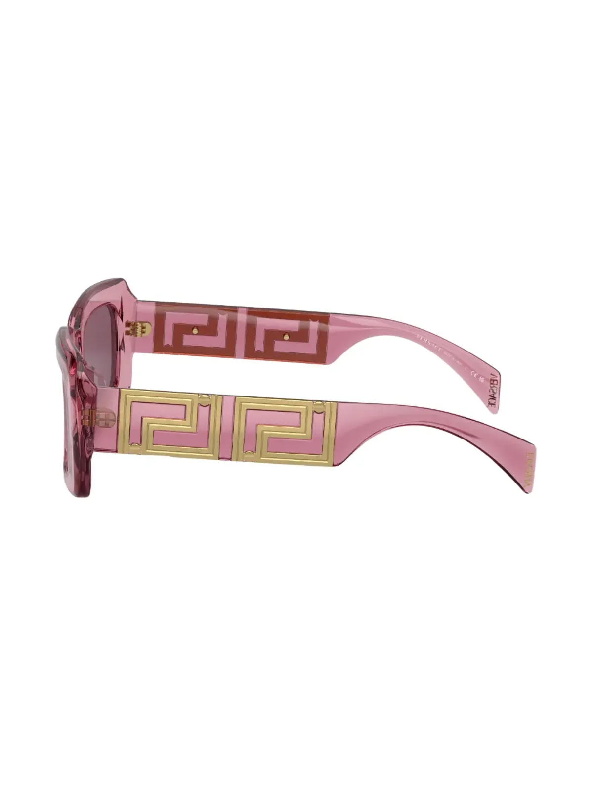 Versace Eyewear ロゴプレート付きスクエア型サングラス - 画像3