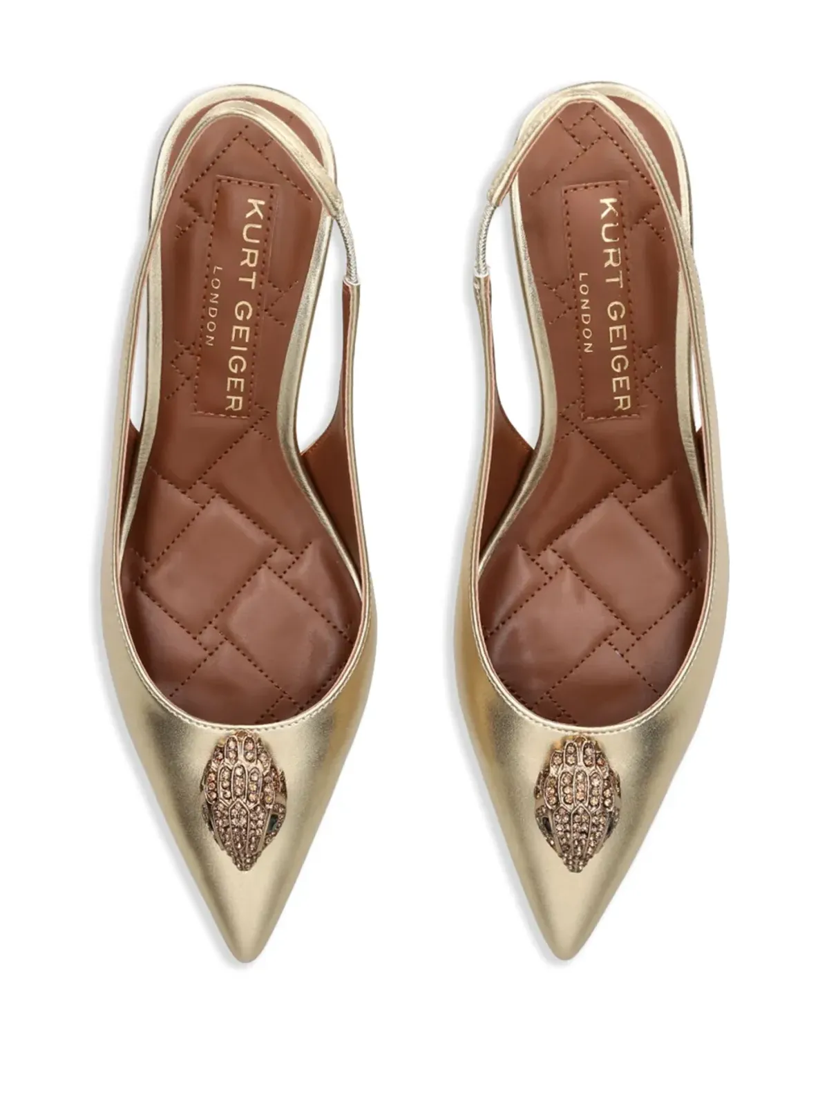 Kurt Geiger London ベルグレイビア スリングバックパンプス - ゴールド - 画像4