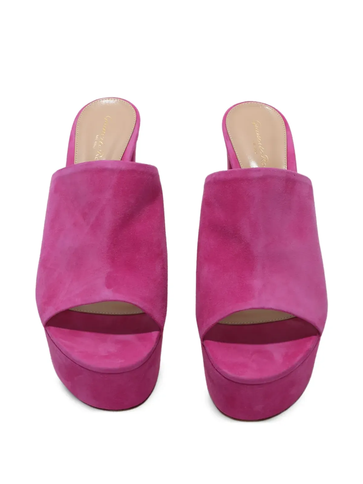 Gianvito Rossi スエード・プラットフォームサンダル - 画像3