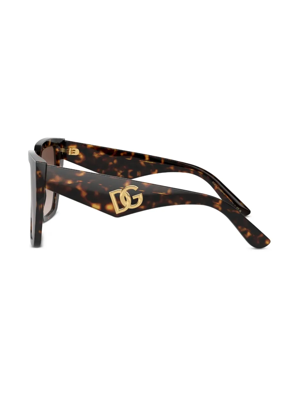 Dolce & Gabbana Eyewear べっ甲柄オーバーサイズフレームサングラス - 画像3
