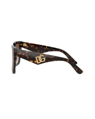 Dolce & Gabbana Eyewear べっ甲柄オーバーサイズフレームサングラス - サムネイル3