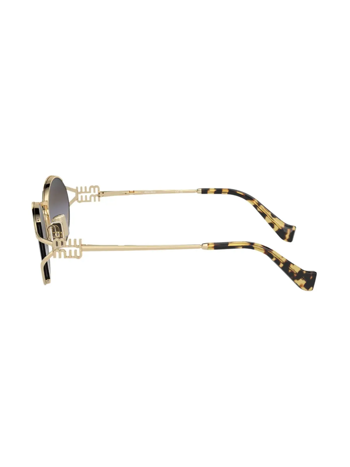 Miu Miu Eyewear ロゴプレート オーバルフレーム サングラス - 画像2