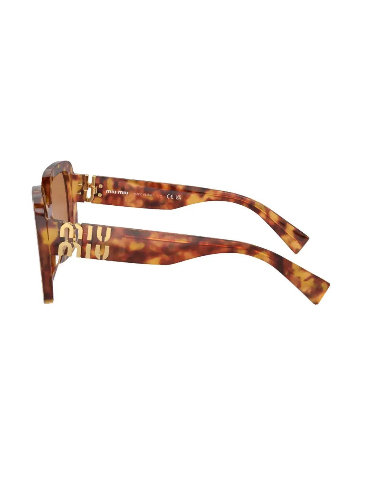 Miu Miu Eyewear サングラス（スクエアフレーム、色付きレンズ） - グリーン - 画像3
