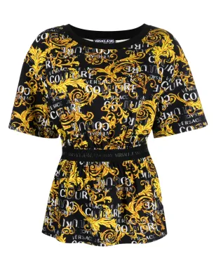 Versace Jeans Couture ロゴ クチュールプリント Tシャツ - ブラック - サムネイル1