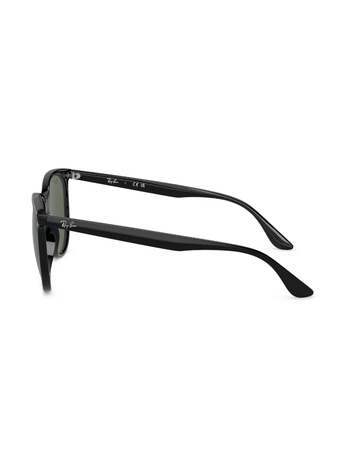 Ray-Ban 色付きレンズ スクエアフレーム サングラス ブラック - 画像2