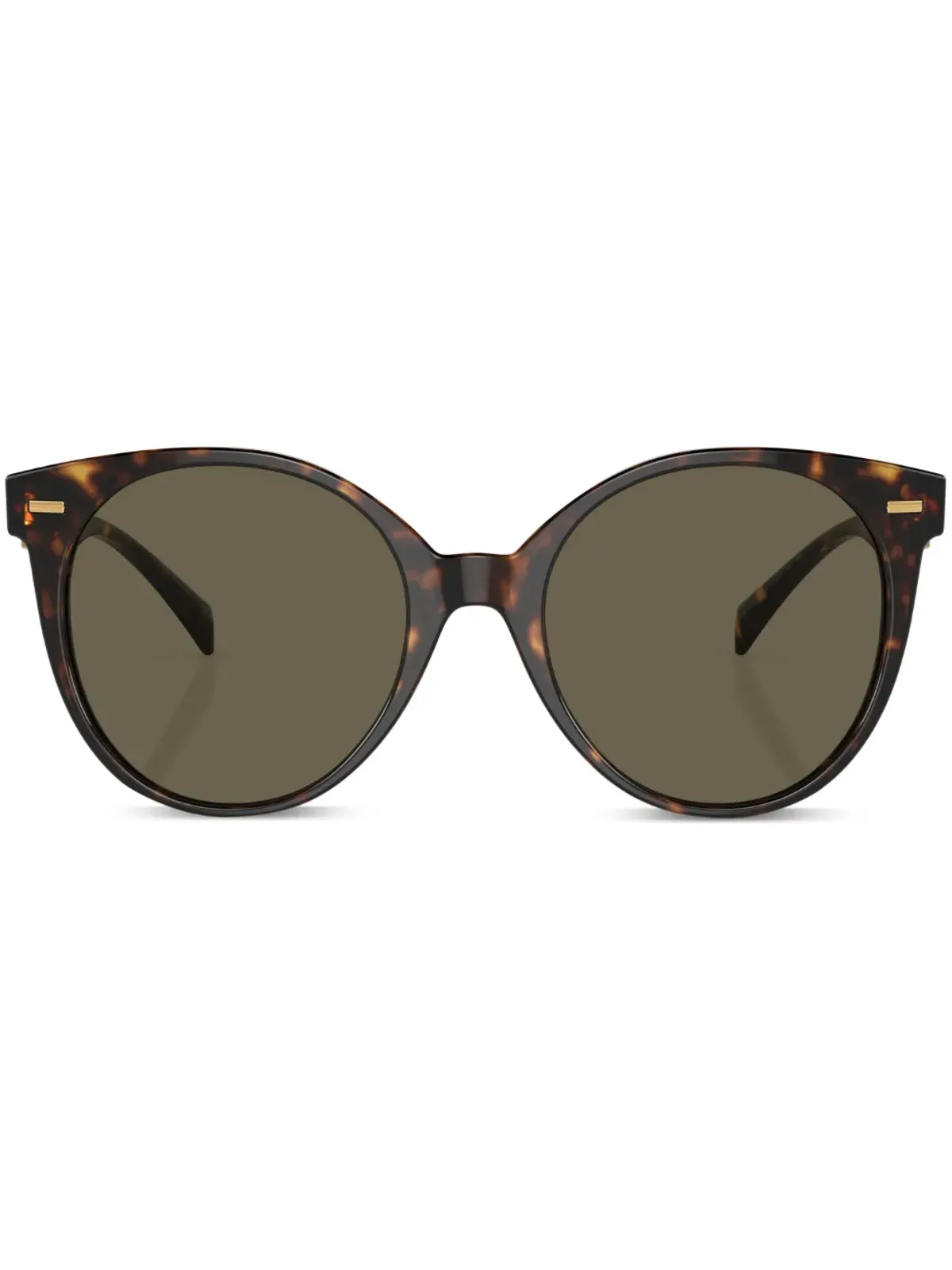 Versace Eyewear ベッコウ柄 ラウンドフレーム サングラス - 画像1