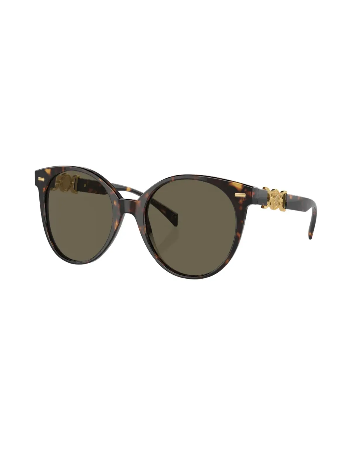 Versace Eyewear ベッコウ柄 ラウンドフレーム サングラス - 画像2
