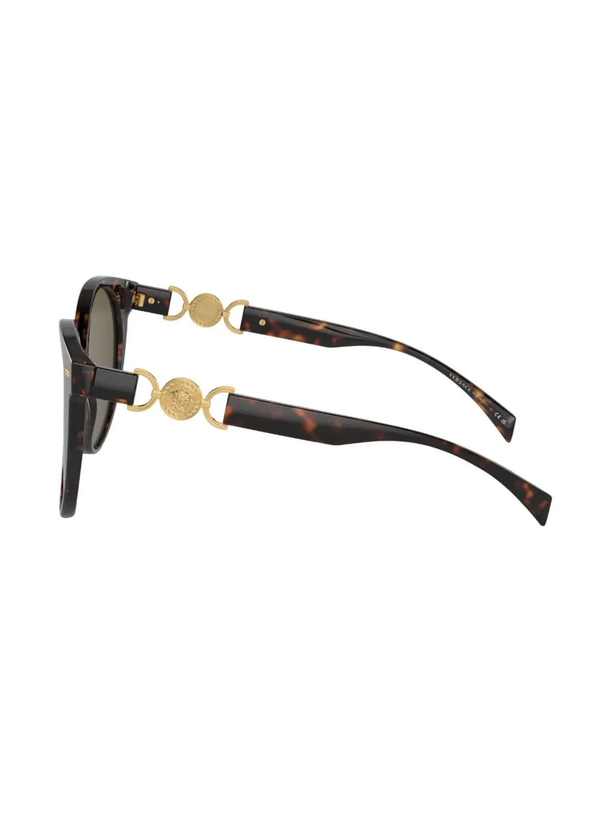 Versace Eyewear ベッコウ柄 ラウンドフレーム サングラス - 画像3