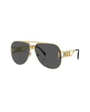 Versace Eyewear ロゴプレート パイロットフレーム サングラス - Gold - サムネイル2