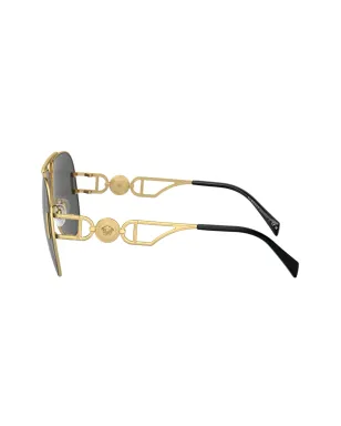 Versace Eyewear ロゴプレート パイロットフレーム サングラス - Gold - サムネイル3