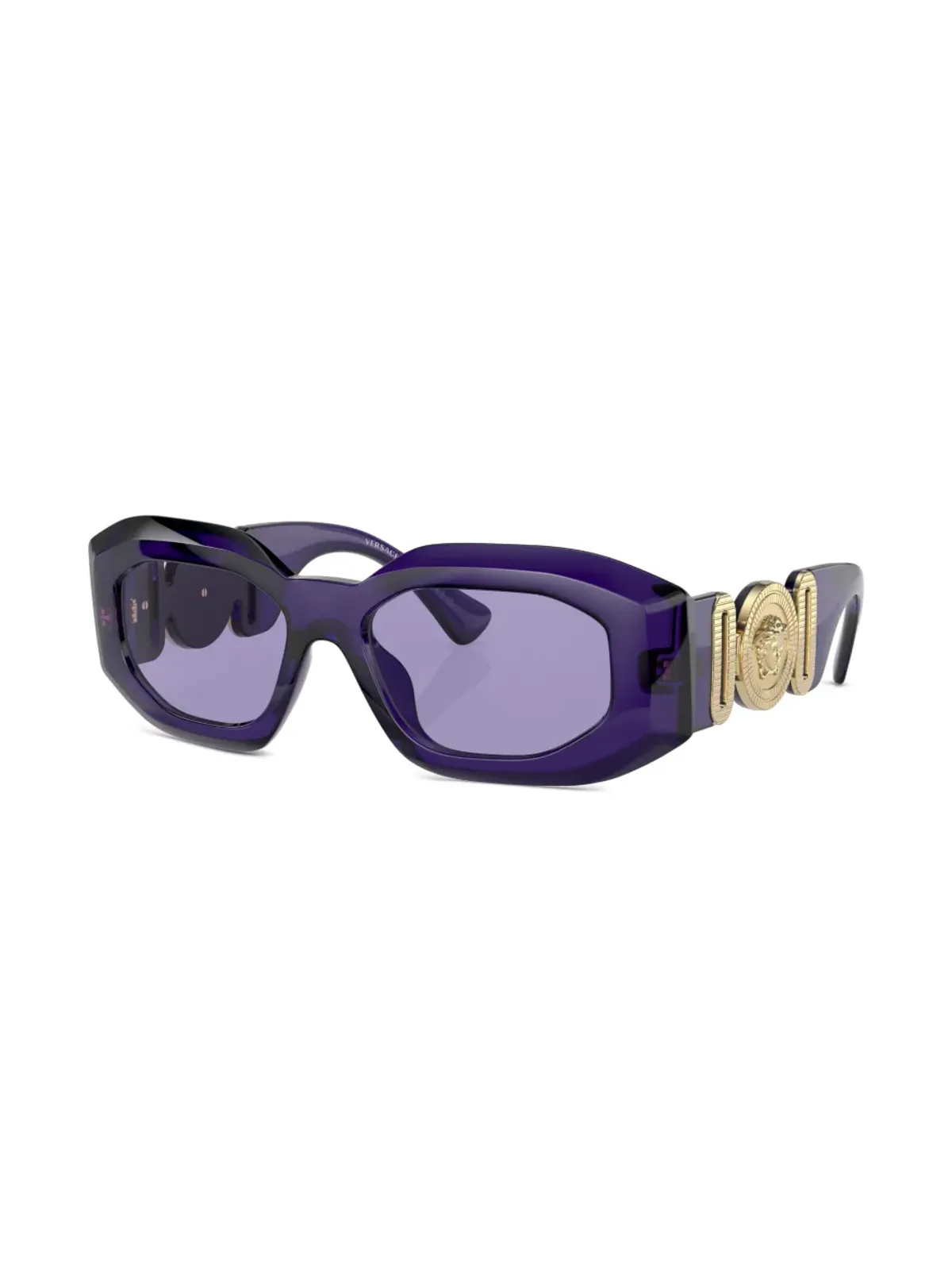 Versace Eyewear ロゴプレート付き 幾何学的フレーム サングラス - Purple - 画像2
