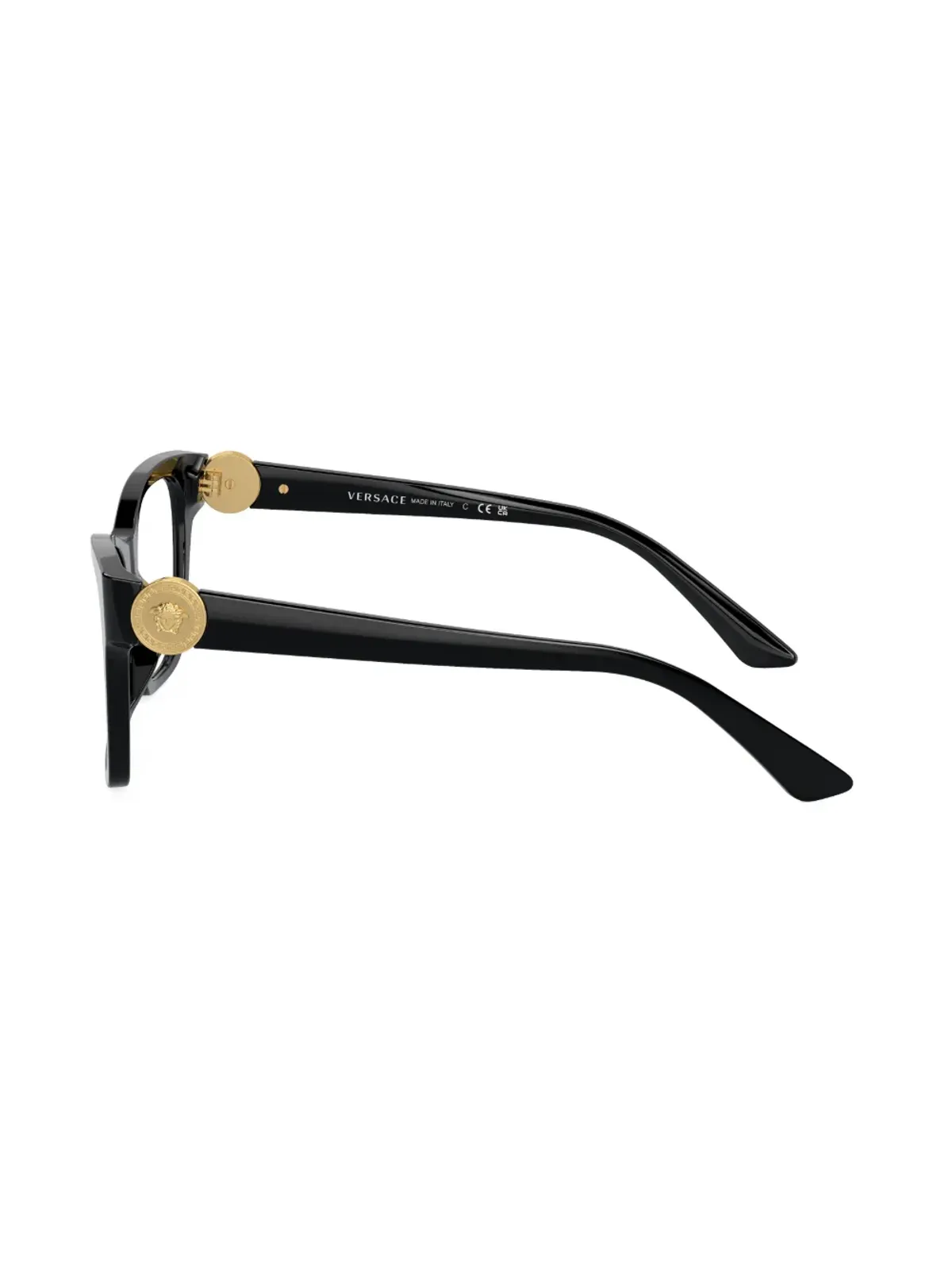 Versace Eyewear Medusa-plaque square-frame glasses - Black - 画像2