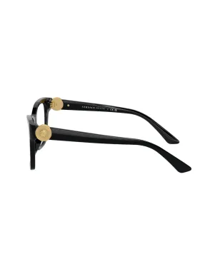 Versace Eyewear Medusa-plaque square-frame glasses - Black - サムネイル2