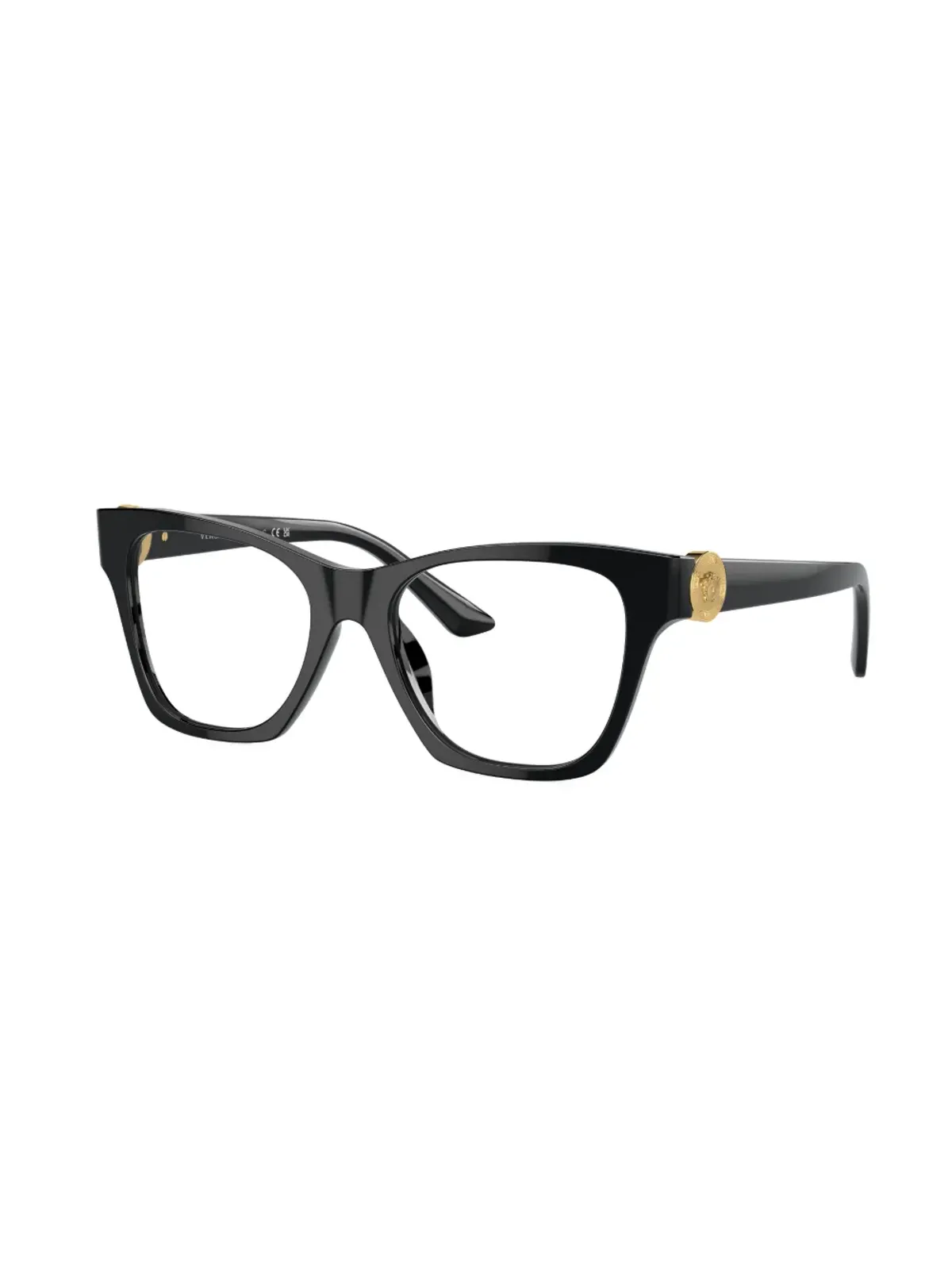 Versace Eyewear Medusa-plaque square-frame glasses - Black - 画像3