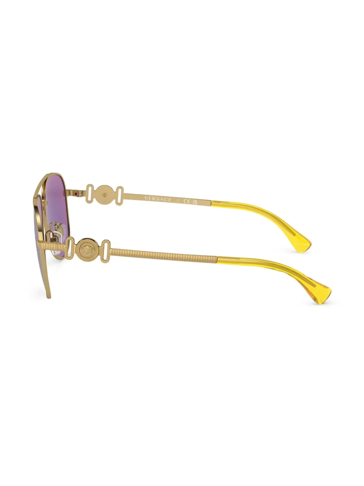 Versace Kids パイロットフレーム ミラーレンズ サングラス - 画像3